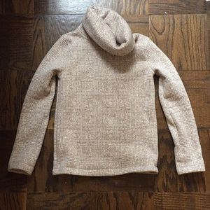 J. Crew Plaid Fleece Lined Turtleneck Sweater